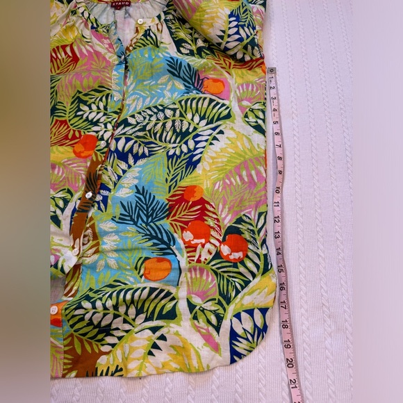 STAUD
Vincent Linen Long Sleeve Tunic In Capri M - Picture 8 of 14